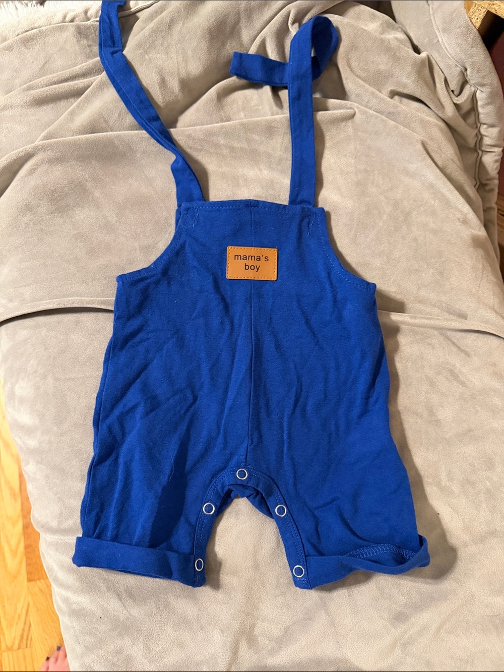 Mama's Boy Blue Baby Overalls